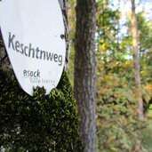 Keschtnweg Kastanienweg Ritten Schild