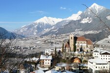 schenna winter dahinter dorf tirol