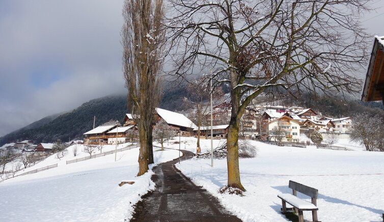 blick auf afing dorf winter fr